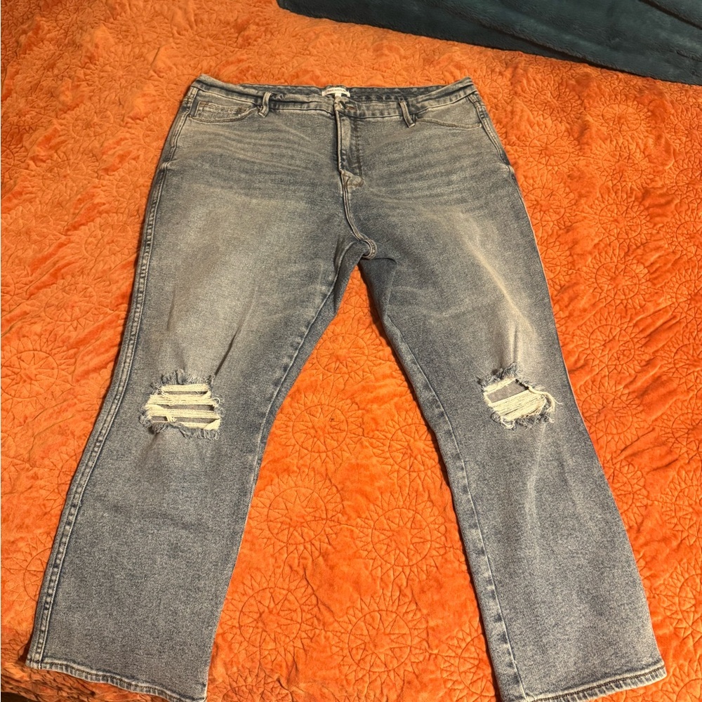 Good American Good Curve high waisted Straight jeans